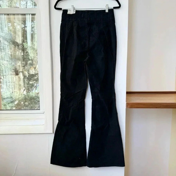 NWT Free People We The Free Jayde Cord Flare Jeans Denim in Black - Picture 10 of 16